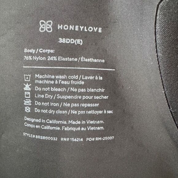 Honeylove CloudEmbrace Wireless Contour T-Shirt Bra black 38DD(E) - Picture 6 of 6